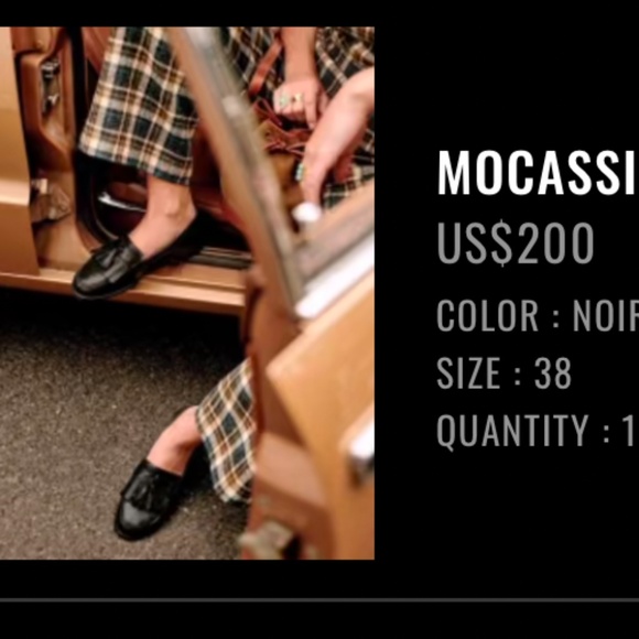 Sezane Oscar Loafers Noir Lisse. - Size 38 - Picture 2 of 2